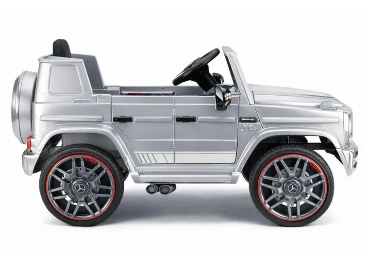 Lean Cars, Mercedes AMG G 63, pojazd na akumulator, srebrny lakierowany