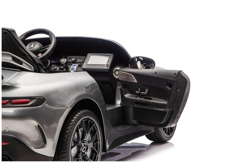 Lean Cars, Mercedes GT63 AMG, pojazd na akumulator, DK-GT63 24V LCD, cichy silnik, szary