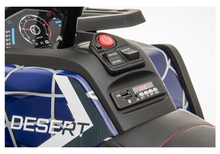 Lean Cars, quad, pojazd na akumulator, XMX607, niebieski lakierowany spider