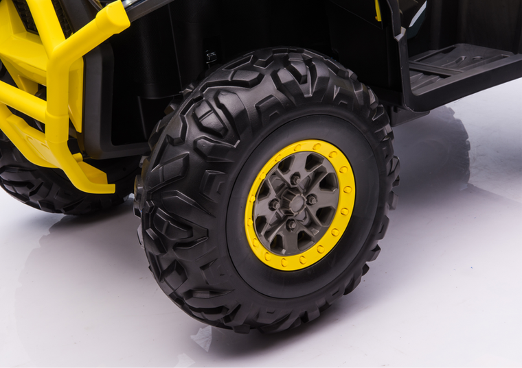 Lean Cars, quad, pojazd na akumulator, XMX607, żółty