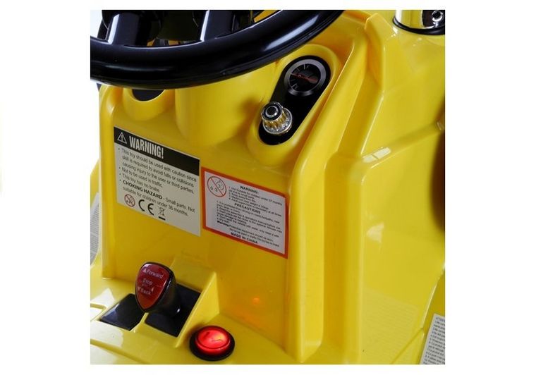 Lean Cars, traktor koparka, pojazd na akumulator, ZP1005, żółty