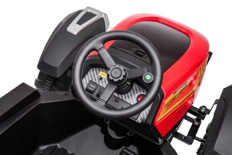 Lean Cars, traktor, pojazd na akumulator, BLT-206, czerwony