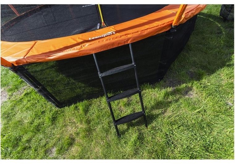 Lean Sport, Best, trampolina, 12ft, czarno-pomarańczowa