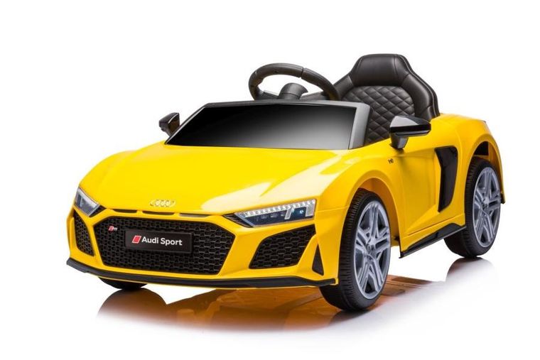 Lean Toys, Audi R8 Lift A300, pojazd na akumulator, żółty