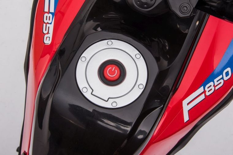 Lean Toys, BMW F850, Motor, pojazd na akumulator, czerwony