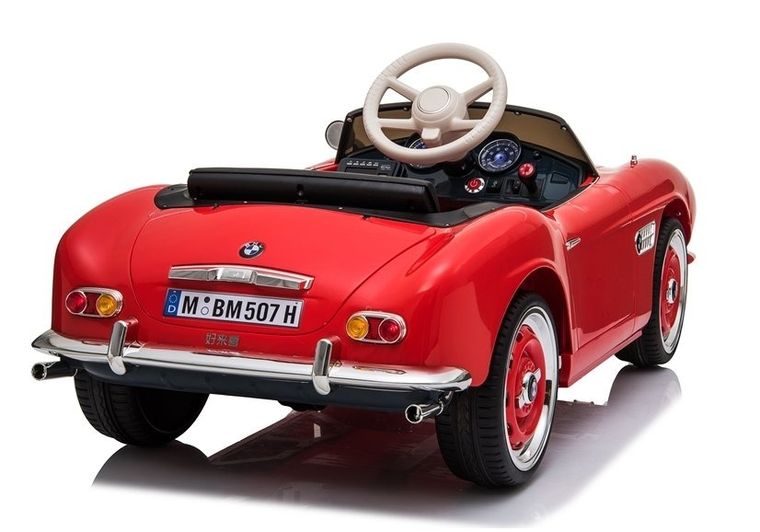 Lean Toys, BMW Retro, pojazd na akumulator, czerwony lakierowany