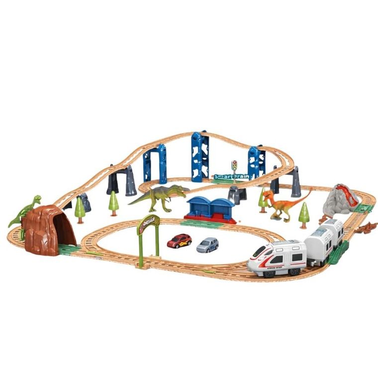 Lean Toys, interaktywna kolejka elektryczna z akcesoriami