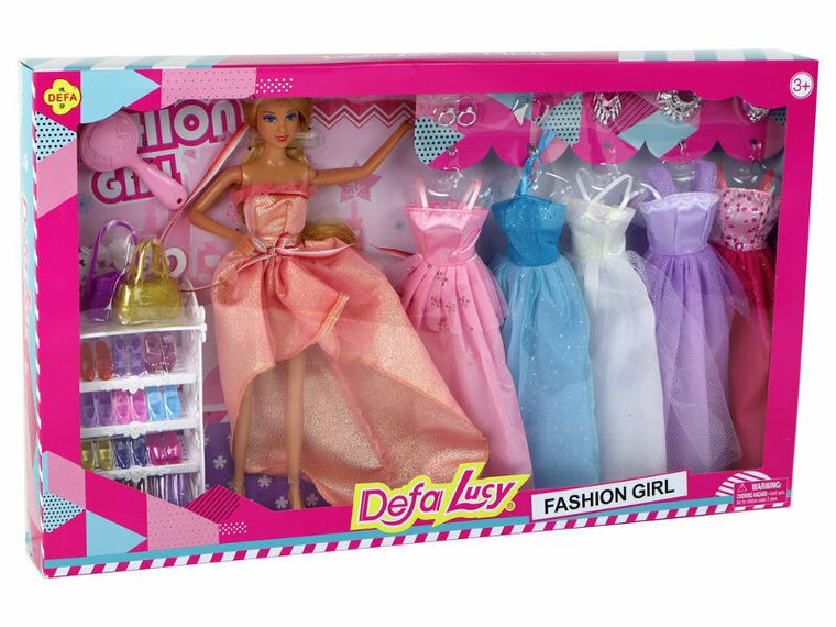 Lean Toys, lalka z akcesoriami do stylizacji