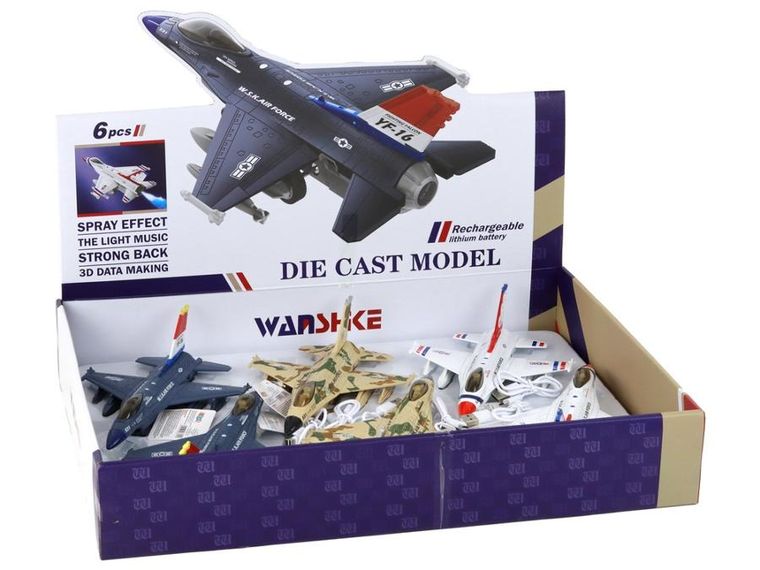 Lean Toys, myśliwiec, samolot wojskowy, dźwięk światła