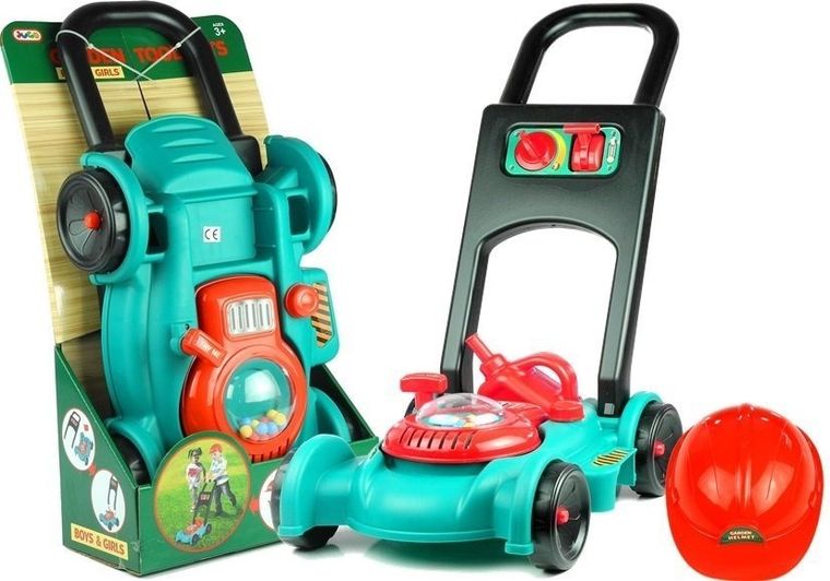 Lean Toys, zestaw ogrodnika, kosiarka z akcesoriami