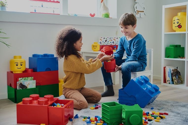LEGO, Brick 8, pojemnik klocek, czerwony