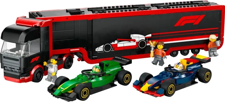 LEGO City, F1 Ciężarówka z bolidami RB20 i AMR24 F1, 60445