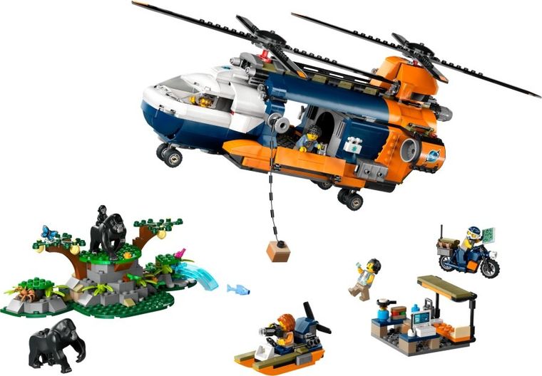 LEGO City, Helikopter badaczy dżungli w bazie, 60437