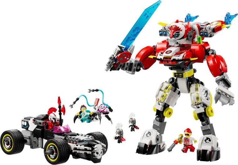 LEGO DREAMZzz, Tygrysi mech Coopera i hot rod Zero, 71497