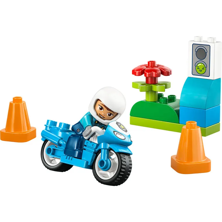 LEGO DUPLO, Niebieski motocykl policyjny, 10471