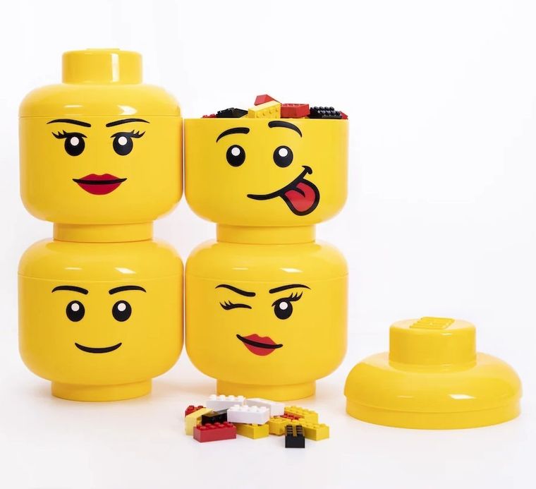 LEGO, duża głowa, pojemnik do przechowywania, girl, rozmiar L, 8,5l