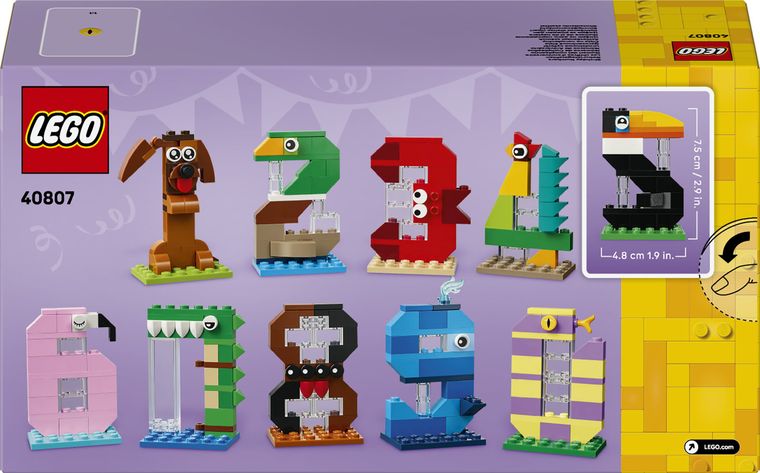 LEGO Iconic, Urodzinowe cyferki, 40807