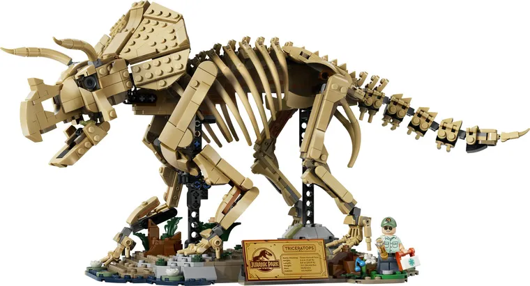 LEGO Jurassic World, Szkielety dinozaurów: triceratops, 77985