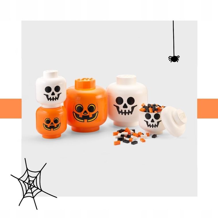 LEGO, mała głowa, pumpkin, pojemnik do przechowywania, rozmiar S, 2l