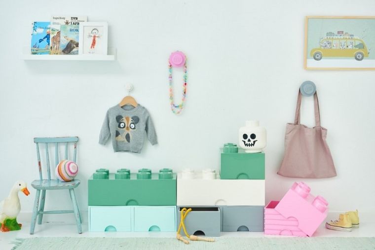 LEGO, mała głowa, szkieletor, pojemnik do przechowywania, rozmiar S, 2l