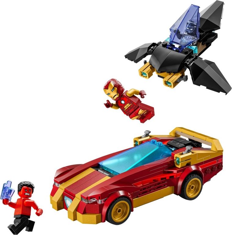 LEGO Marvel, Auto Iron Mana i Czarna Pantera kontra Czerwony Hulk, 76310