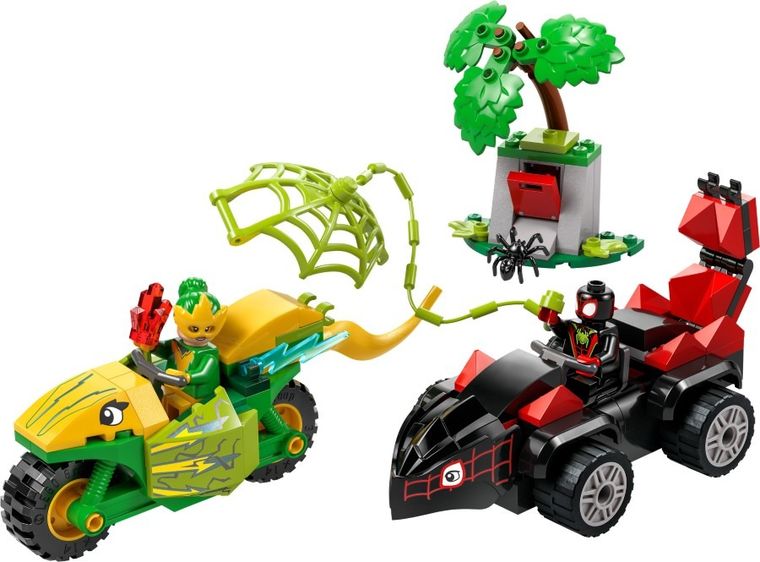 LEGO Marvel, Pościg Spina za Electro w dinopojeździe, 11198