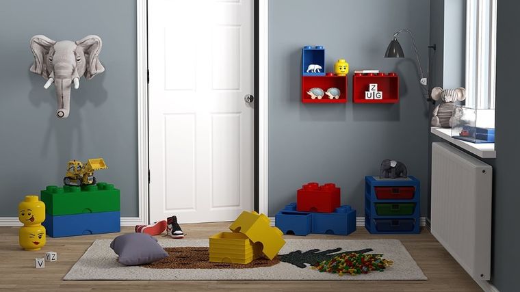 LEGO, Półka Brick 4, niebieska