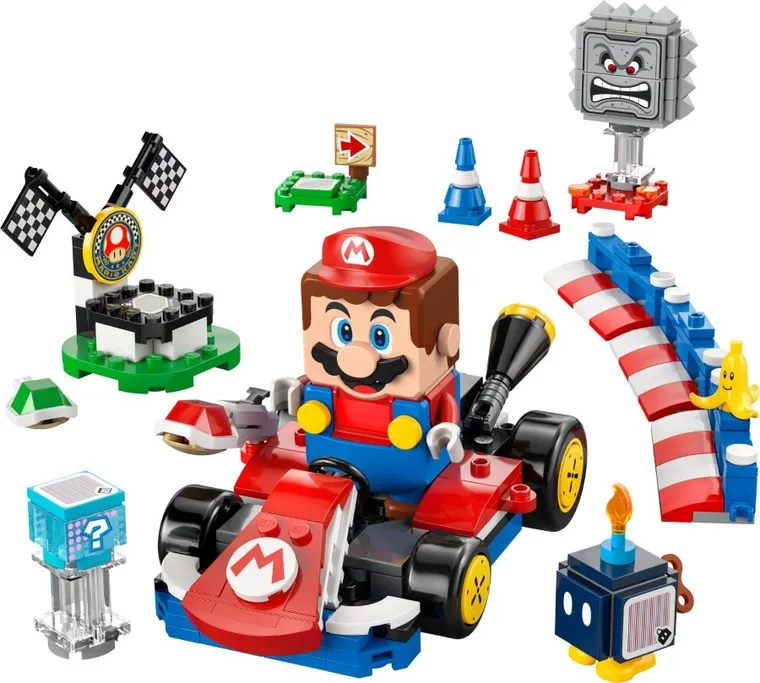 LEGO Super Mario, Mario Kart - Interaktywna figurka LEGO Mario i Standard Kart, 72043