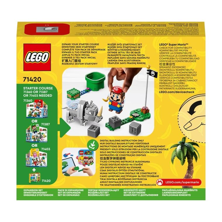 LEGO Super Mario, Nosorożec Rambi - zestaw rozszerzający, 71420