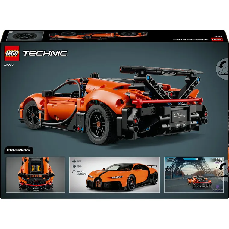 LEGO Technic, Hipersamochód Bugatti Chiron Pur Sport, 42222
