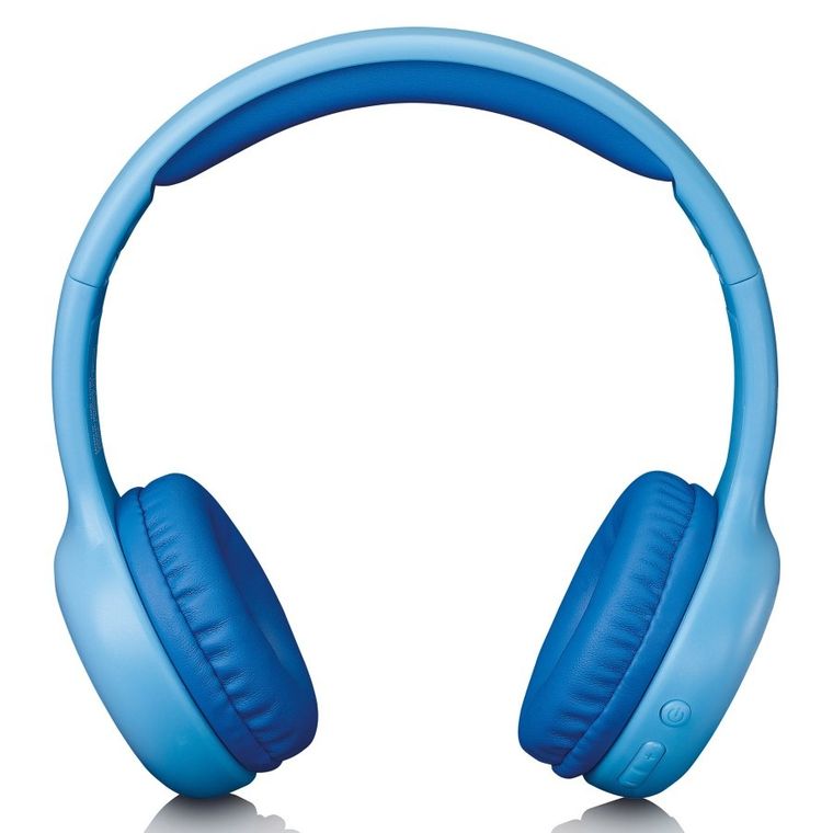 Lenco, słuchawki dziecięce bluetooth z naklejkami, niebieskie