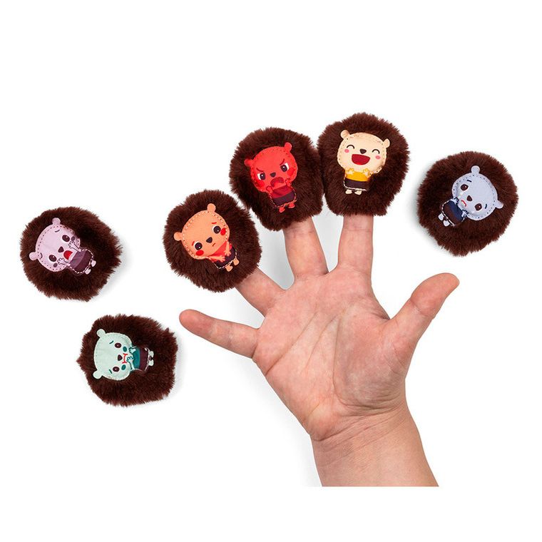 Lilliputiens, Jeżyk Leon, Emocje, książeczka aktywizująca z mini pacynkami, 18m+