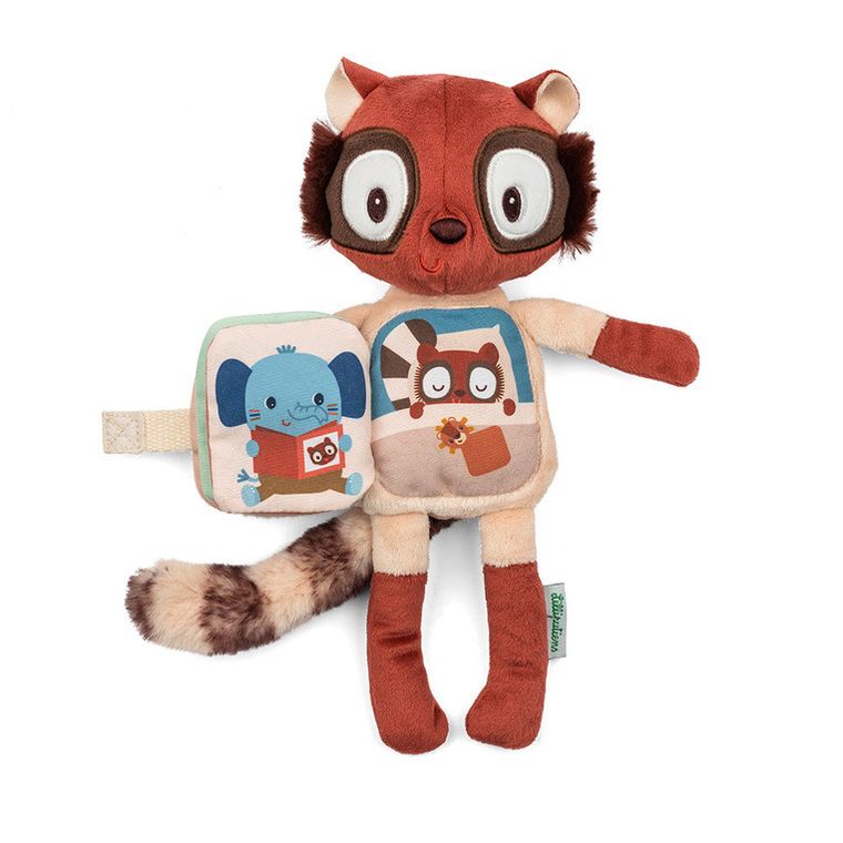 Lilliputiens, Lemur Elvis, przytulanka z książeczką, 6m+