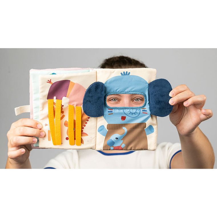 Lilliputiens, Lew Jack, "A kuku", miękka książeczka aktywizująca, 9m+