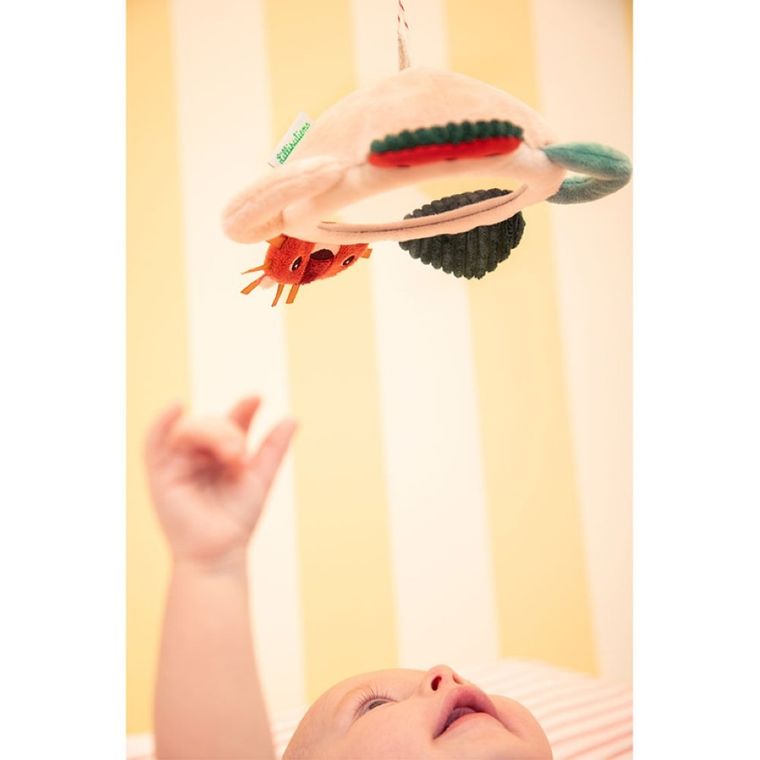 Lilliputiens, Lew Jack, zabawka sensoryczna z lusterkiem i uchwytami, 3m+