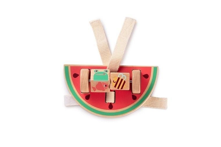 Lilliputiens, Nosorożec Marius, zestaw drewnianych zawieszek aktywizujących, 9m+