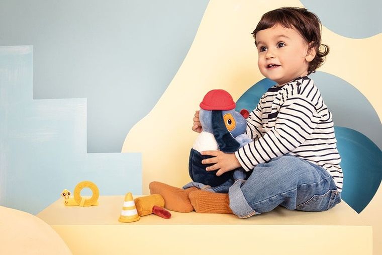 Lilliputiens, Piesek Jules, przytulanka aktywizująca, wielofunkcyjna, z akcesoriami, 9m+