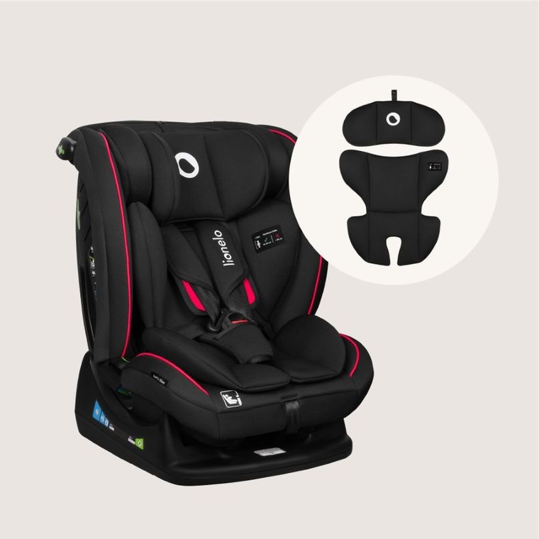 Lionelo, Aart, i-Size, fotelik samochodowy, black carbon red, 40-150 cm