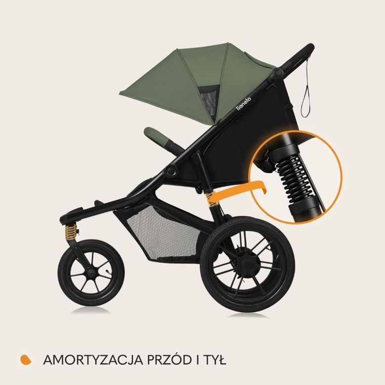 Lionelo, Azura, wózek spacerowy, Green forest