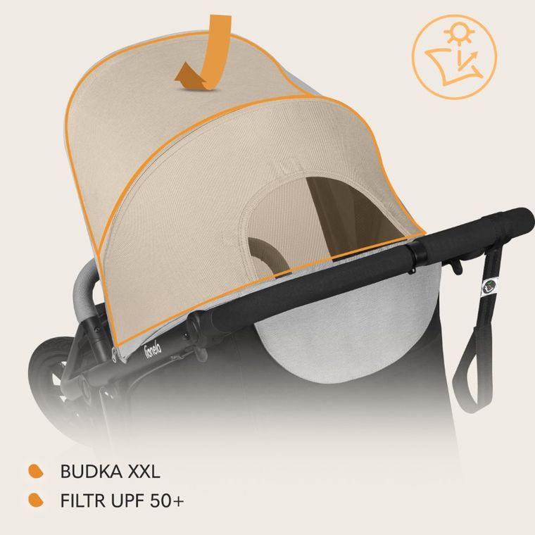 Lionelo, Azura, wózek spacerowy, Grey Stone