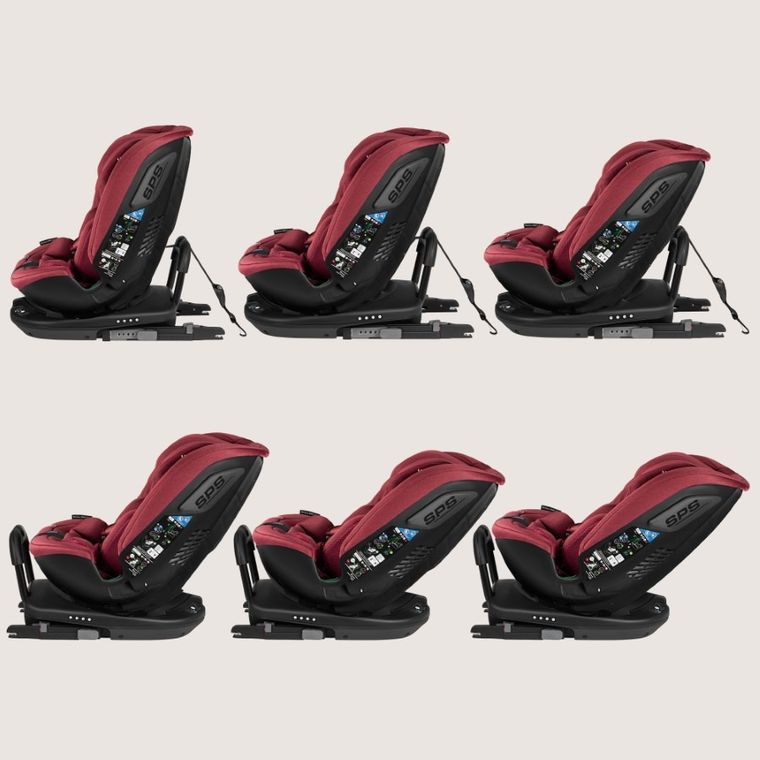 Lionelo, Bastiaan, fotelik samochodowy, i-Size, RWF, Red Burgundy, 40-150 cm