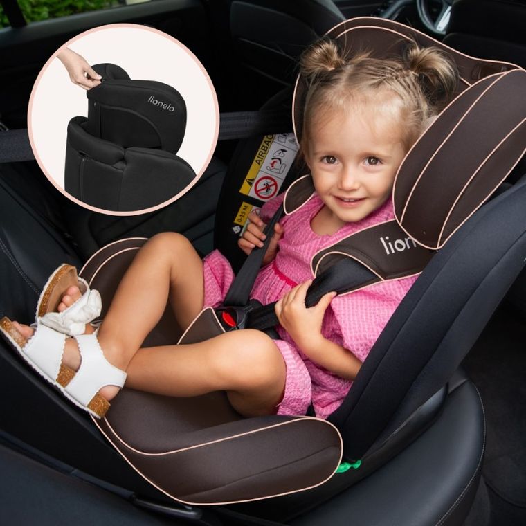Lionelo, Bastiaan, I-size, fotelik samochodowy, 40-150 cm, Black Grey
