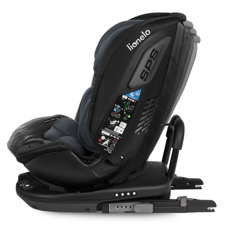 Lionelo, Bastiaan, RWF, I-size, fotelik samochodowy, Grey Stone, 0-36 kg, 40-150 cm