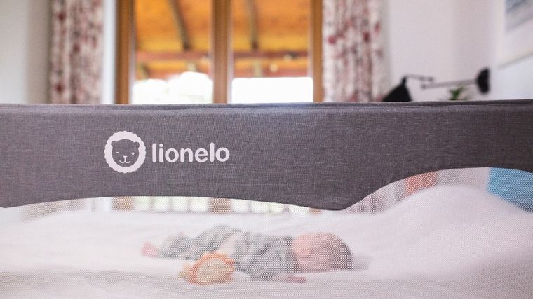 Lionelo, Hanna, barierka zabezpieczająca na łóżko, 66 cm, szara