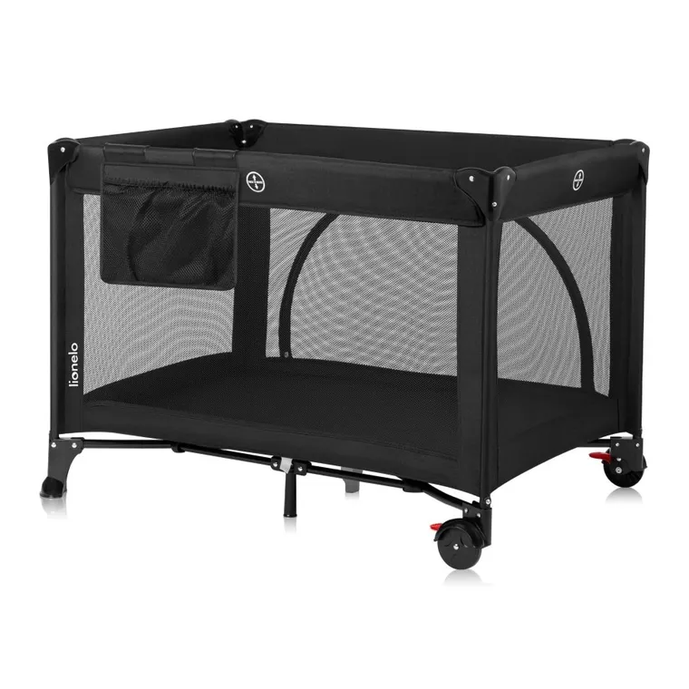 Lionelo, Laura, kompaktowe łóżeczko turystyczne, Black Carbon