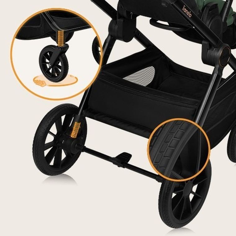 Lionelo, Layla, wózek wielofunkcyjny, 3w1, Green Forest