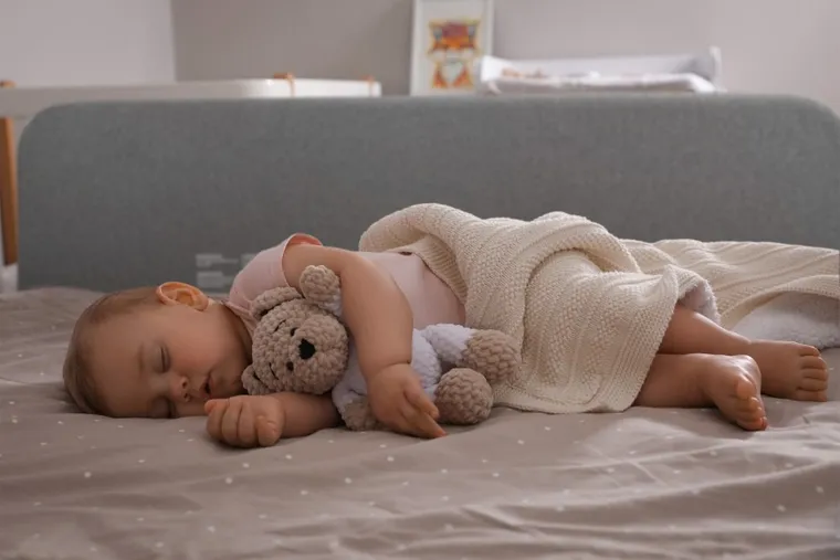 Lionelo, Lora, barierka ochronna do łóżka, Beige Sand