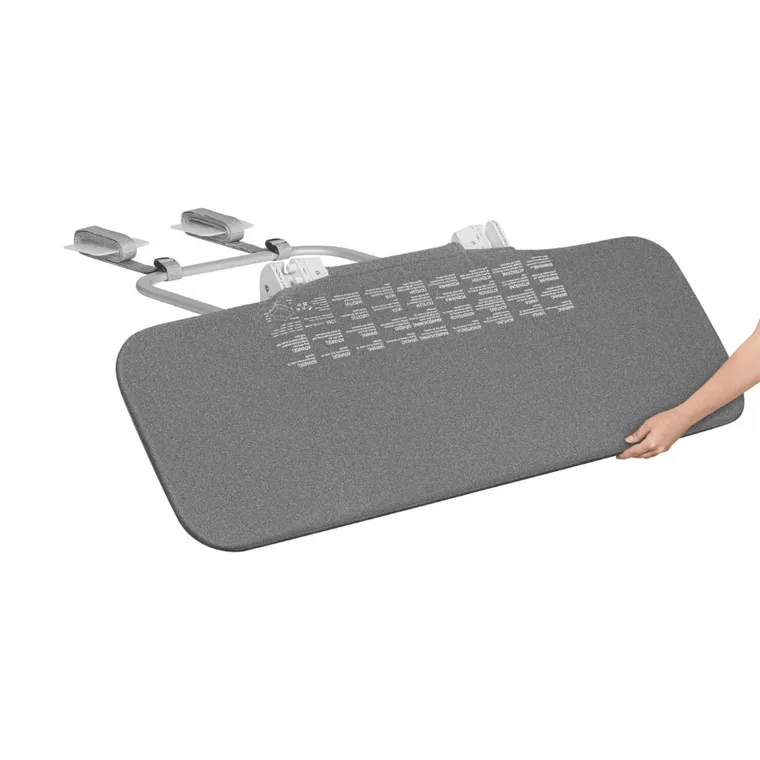 Lionelo, Lora, barierka ochronna do łóżka, składana, Grey Stone