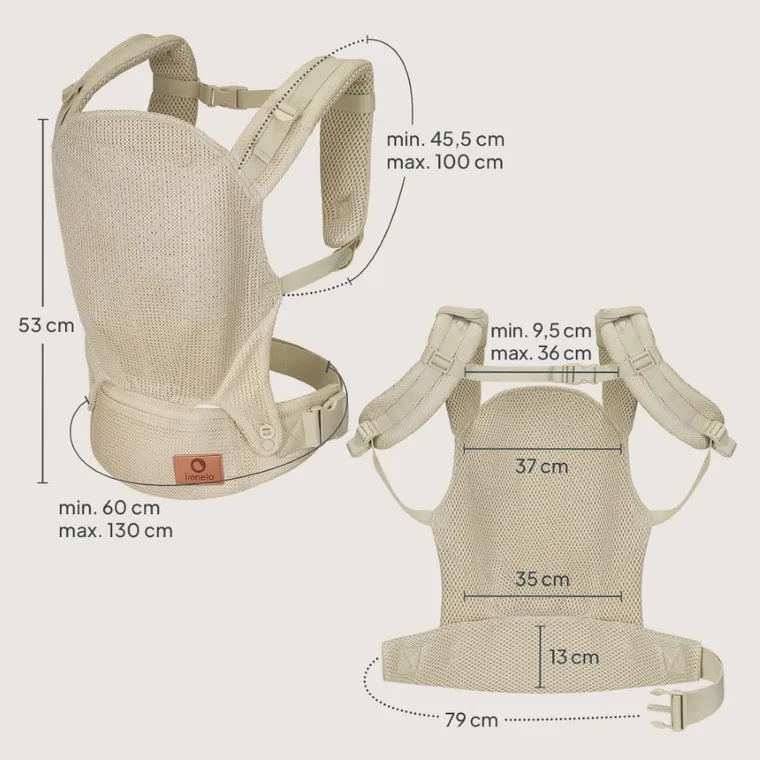 Lionelo, Margareet Air, nosidełko dla niemowlaka, beige