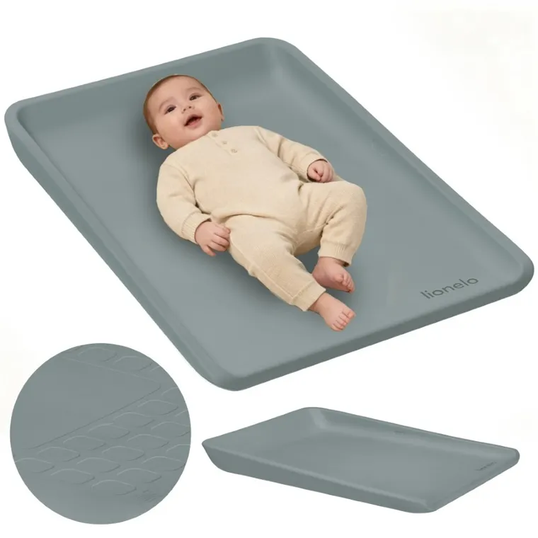 Lionelo, Megs, wielofunkcyjna mata do przewijania, grey dove